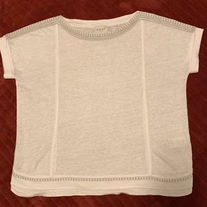 Wrap London Embroidered Linen Knit Shirt